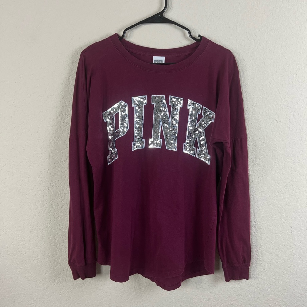 Pink - Victoria's Secret Pink Victoria’s Secret Bling Long Sleeve Top Si…